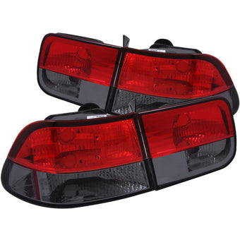 compare product ANZO 1996-2000 Honda Civic Taillights Red/Smoke
