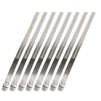 compare product DEI Stainless Steel Positive Locking Tie 1/2in (12mm) x 9in - 8 per pack