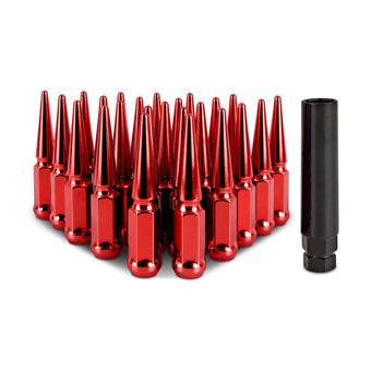 compare product Mishimoto Mishimoto Steel Spiked Lug Nuts M12 x 1.5 24pc Set Red