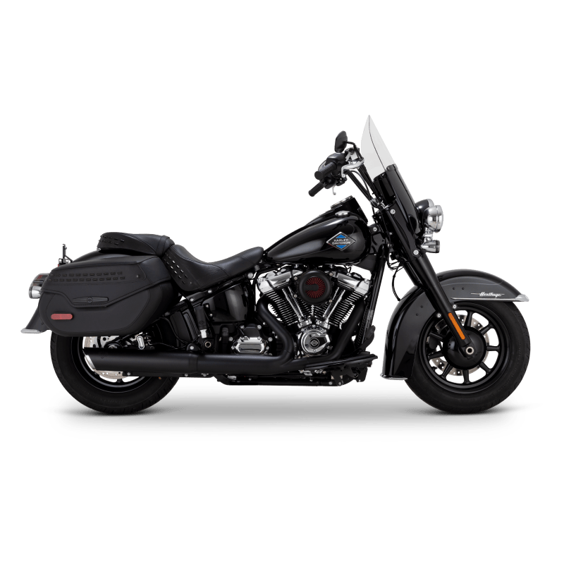 Vance & Hines 2025+ HD Softail Twin Slash 4in Round Black Slip - On Exhaust - My Store