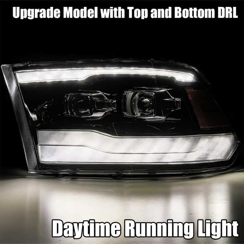AlphaRex 09 - 18 Dodge Ram 1500HD PRO - Series Projector Headlights Plank Style Black w/Seq Signal/DRL - My Store