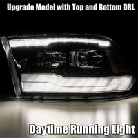 AlphaRex 09 - 18 Dodge Ram 1500HD PRO - Series Projector Headlights Plank Style Black w/Seq Signal/DRL - My Store