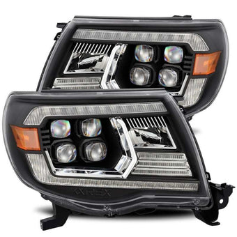 compare product AlphaRex 05-11 Toyota Tacoma NOVA LED Projector Headlights Plank Style Black w/Activ Light/DRL