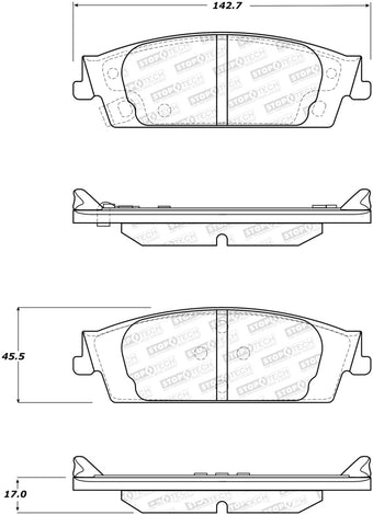compare product StopTech Street Brake Pads - Front/Rear