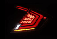 AlphaRex 16 - 21 Honda Civic Hatchback / Type - R FK8 Nova - Series LED Tail Lights (Pair) - Black - My Store