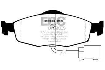 compare product EBC 95-00 Ford Contour 2.0 Yellowstuff Front Brake Pads