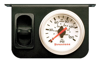 compare product Firestone Air Adjustable Leveling Control Panel w/Single Gauge 0-150psi - White Face (WR17602225)
