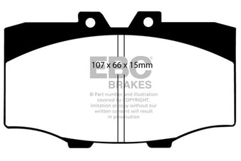 compare product EBC 84-88 Toyota 4 Runner 2.4 Yellowstuff Front Brake Pads