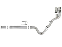 aFe Rebel XD 4in SS Down - Pipe Back Exhaust w/Dual Polished Tips 17 - 18 Ford Diesel Trucks V8 - 6.7L(td) - My Store
