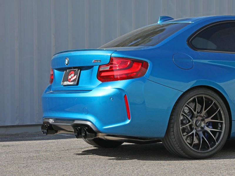 aFe 16 - 18 BMW M2 L6 - 3.0L MACH Force - Xp 3in to 2.5in 304 SS Cat - Back Exhaust System - Quad Black Tips - My Store