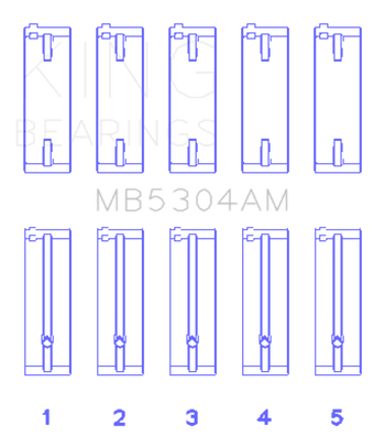 compare product King Engine Bearings Kia/Mazda DOHC 16 Valve/SOHC 16 Valve/SOHC 8 Valve (Size +0.5) Main Bearing Set