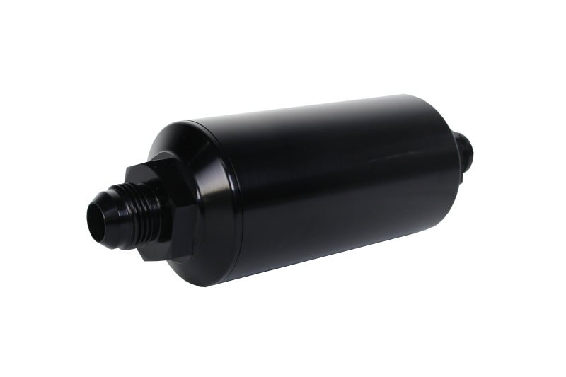 Aeromotive In - Line Filter - AN - 08 size Male - 10 Micron Microglass Element - Bright - Dip Black - My Store