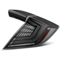 AlphaRex 16 - 21 Honda Civic Hatchback/ Type - R FK8 Nova - Series LED Tail Lights (Pair) - Alpha Black - My Store
