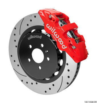 compare product Wilwood AERO6 Front Kit 15.00in BBK - 08-12 Audi A4/A5/S5 - Drilled & Slotted Rotor - Red