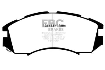 compare product EBC 92-96 Subaru Impreza 1.8 (2WD) (13in Wheels) Greenstuff Front Brake Pads