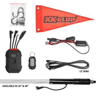 compare product XK Glow 1x 48 XKmax RGBW Advanced App Control LED Whip Light Kit for 4x4 Offroad UTV ATV