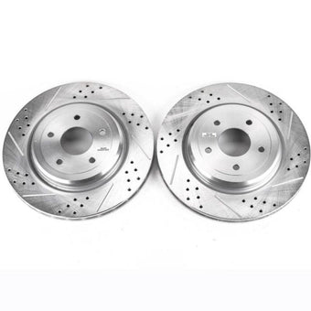 compare product Power Stop 06-13 Chevrolet Corvette Rear Evolution Drilled & Slotted Rotors - Pair