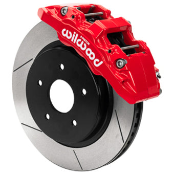 compare product Wilwood 13-18 Dodge Ram 1500 Aero6 DM Front Brake Kit w/ Lines - Red