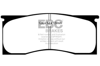 compare product EBC 65-69 Dodge Dart 2.8 Redstuff Front Brake Pads