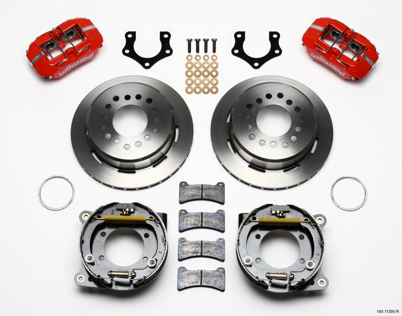 Wilwood Dynapro Low - Profile 11.00in P - Brake Kit - Red Mopar/Dana 2.36in Off w/Snap Ring Bearing - My Store