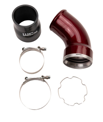 compare product Wehrli 06-10 GM LBZ/LMM Duramax Passenger Side Intercooler Outlet Elbow Kit - Gloss Black