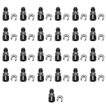 compare product Russell Performance -6 AN Male to 3/8in SAE Quick-Disc Female EFI Adapter Fitting(Bulk Qty 25)-Black