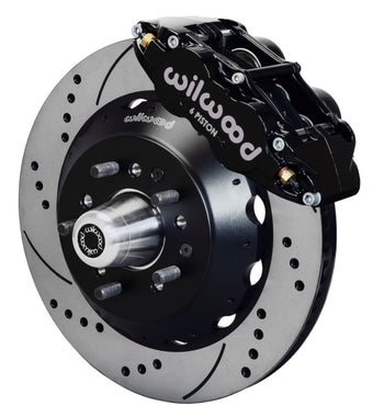 compare product Wilwood Narrow Superlite 6R Dust-Seal Front Hub Kit 14.00in Drilled 1965-1969 Mustang Drum Spindle