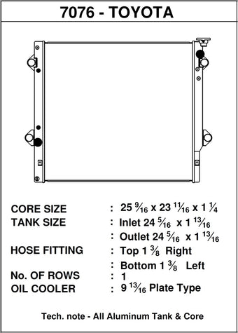 compare product CSF 06-14 Toyota FJ Cruiser 4.0L / 03-09 Toyota 4Runner 4.0L / 2010 Toyota 4Runner 2.7L Radiator