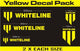 Whiteline Decal Kits 10 Pk Yellow - My Store