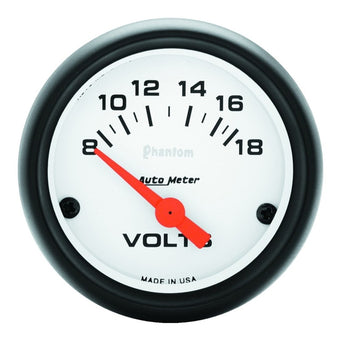 compare product Autometer Phantom 52mm 8-18V Electronic Voltmeter Gauge