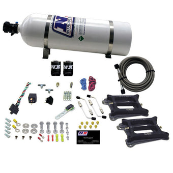 compare product Nitrous Express Dual 4150/Alcohol Nitrous Kit (100-500HP) w/15lb Bottle