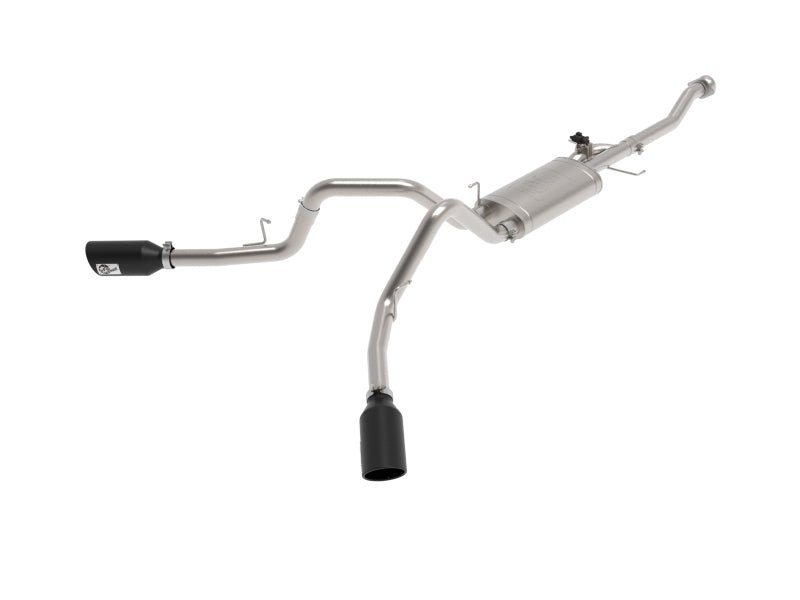 aFe Gemini XV 3in 304 SS Cat - Back Exhaust 2021 Ford F - 150 V6 2.7L/3.5L (tt)/V8 5.0L w/ CO Black Tips - My Store
