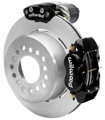 compare product Wilwood Forged Dynalite Rear Electronic Parking Brake Kit - Black Powder Coat Caliper - Plain Rotor