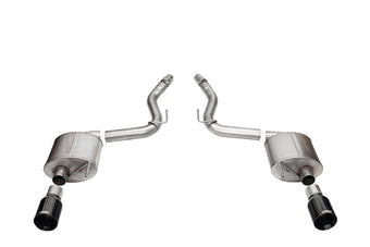 compare product Corsa 24+ Frd MustangGT Touring Axle-Back Ex.Sys 3.0in Dual Rear Exit w/4.5in Blk PVD StraightCutTip