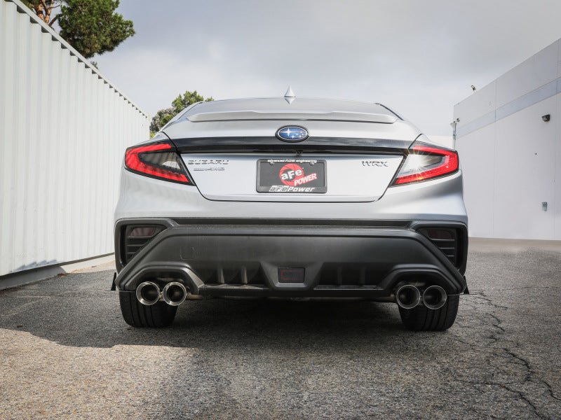 aFe POWER Takeda 3in to 2 - 1/2in 304 SS Cat - Back Exhaust w/ Polished Tips 22 - 23 Subaru WRX H4 - 2.4L(t) - My Store
