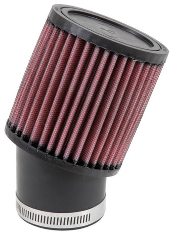 compare product K&N Filter Universal Rubber Round Straight Filter 20 Deg Angled 2-7/16in Flange 3-3/4in OD 4in H