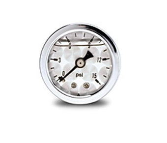 compare product Russell Performance 15 psi fuel pressure gauge machine face (Liquid-filled)