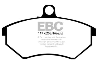 compare product EBC 94 Volkswagen Cabriolet 1.8 Yellowstuff Front Brake Pads