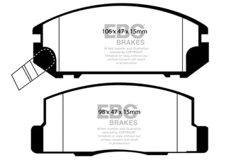 compare product EBC 99-02 Toyota MR2 1.8 Ultimax2 Rear Brake Pads