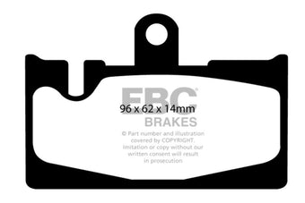 compare product EBC 01-06 Lexus LS430 4.3 Yellowstuff Rear Brake Pads