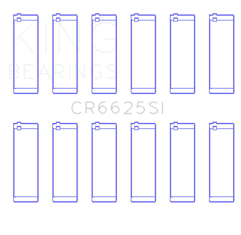 King Engine Bearings Chevrolet 262 (Size +1.0mm) Connecting Rod Bearing Set - My Store