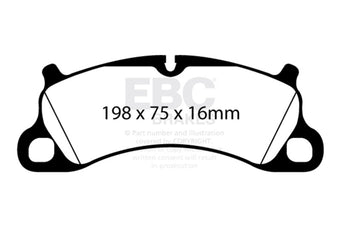 compare product EBC 12-15 Porsche 911 (991) Carrera S 3.8L (Cast Iron Rotor Only) Bluestuff Front Brake Pads