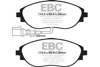 compare product EBC 14-20 Audi S3 2.0 Turbo Yellowstuff Front Brake Pads