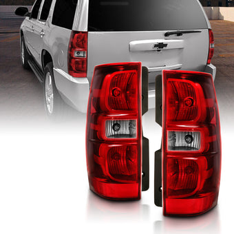 compare product ANZO 2007-2014 Chevy Tahoe Taillight Red/Clear Lens (OE Replacement)