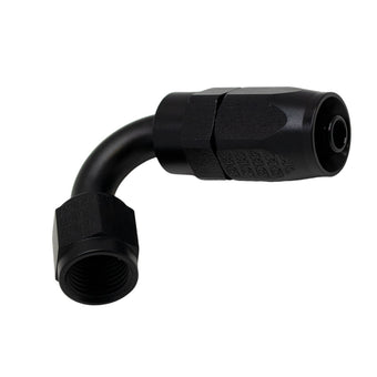 compare product DeatschWerks 6 AN Female Flare Swivel 120-Degree Hose End CPE - Anodized Matte Black