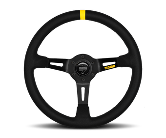 compare product Momo MOD08 Steering Wheel 350 mm -  Black Suede/Black Spokes/1 Stripe