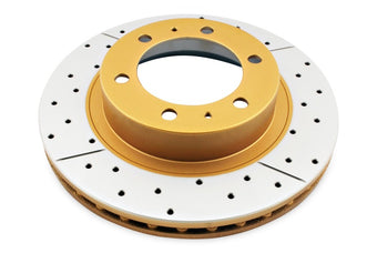 compare product DBA 05-20 Toyota Tacoma (w/6 Lug Wheel & 4 Piston Clpr) Front Drilled & Slotted Street Series Rotor