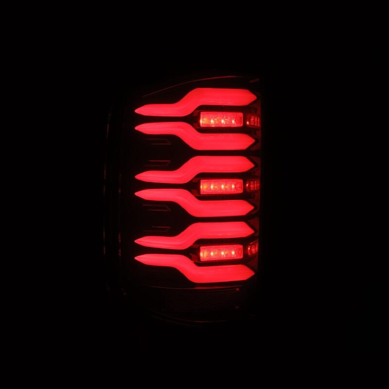 AlphaRex 14 - 18 Chevy Silverado 1500 Luxx - Series LED Tail Lights Black/Red w/Activ Light/Seq Signal - My Store