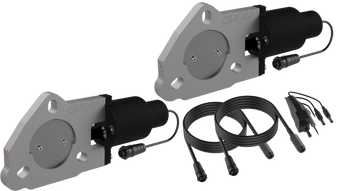compare product QTP 2.5in Bolt-On QTEC Dual Electric Cutout Valves - Pair