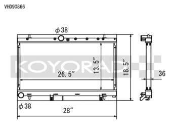 compare product Koyo 2002 Subaru Impreza WRX 2.0L Turbo Radiator